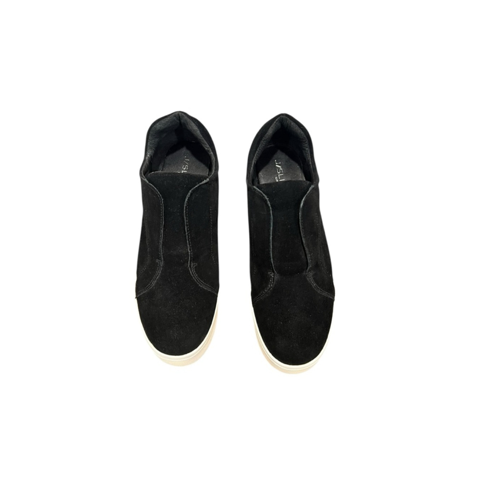 Women's J/Slides Black Suede Wedge Sneakers Size 10 - Picture 5 of 10